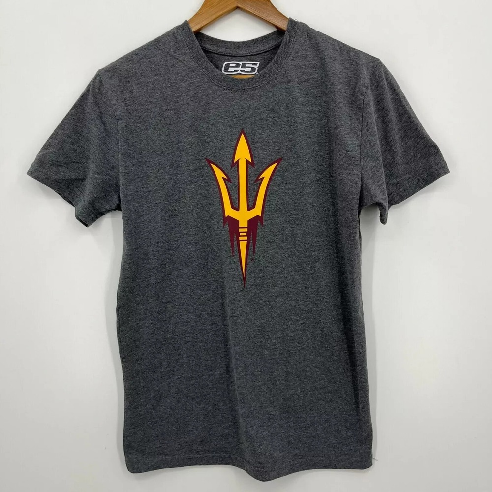 E5 Mens Arizona State University ASU Sun Devils Pitchfork T-Shirt Charcoal S